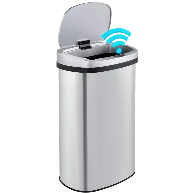 

Gallon Trash Can, Motion Sensor Touchless Kitchen Trash Can, Stainless Steel