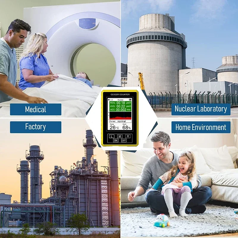 Radiation Detector EMF Meter Tester Geiger Counter BR-9C-XR-3 Pro 2-in-1 Handheld