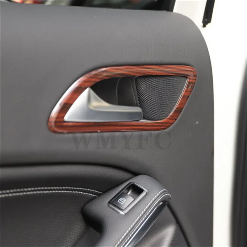 4PCS Inner Door Handle Bowl Frame Trim Stickers for Mercedes GLA X156 CLA C117 2015