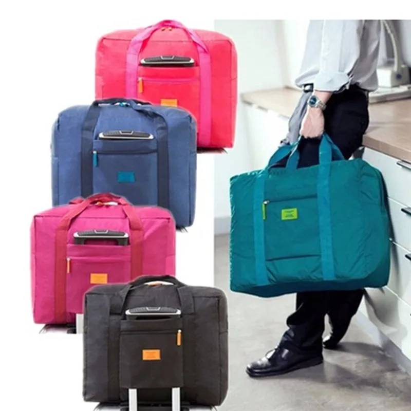 Travel Big Large Size Nylon Foldable Waterproof Luggage Bag Storage Carry-On Duffle Bag 42*17*35cm
