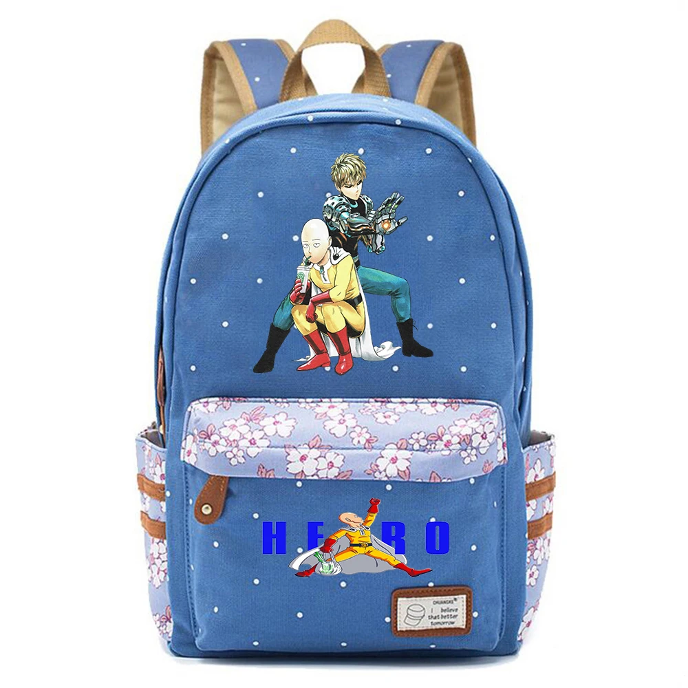 

Рюкзак на молнии с принтом One Punch-Man, школьный ранец с мультипликационным рисунком, тканевый рюкзак Teenger, повседневный рюкзак унисекс, дорожная сумка для ноутбука