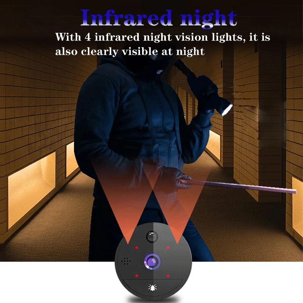 Telecamera Di Sicurezza Per Porta 3MP Con Schermo LCD 4,3'' – Wi-Fi E Visione Notturna!