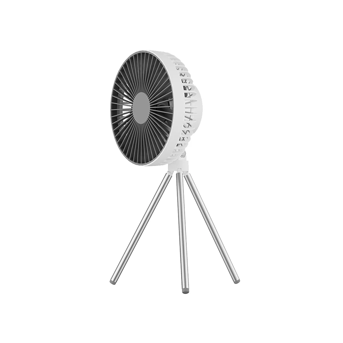

Portable Camping Fan Rechargeable Multi Mini Fan USB Outdoor Camping Ceiling Fan Light Tripod Stand Desktop Fan White