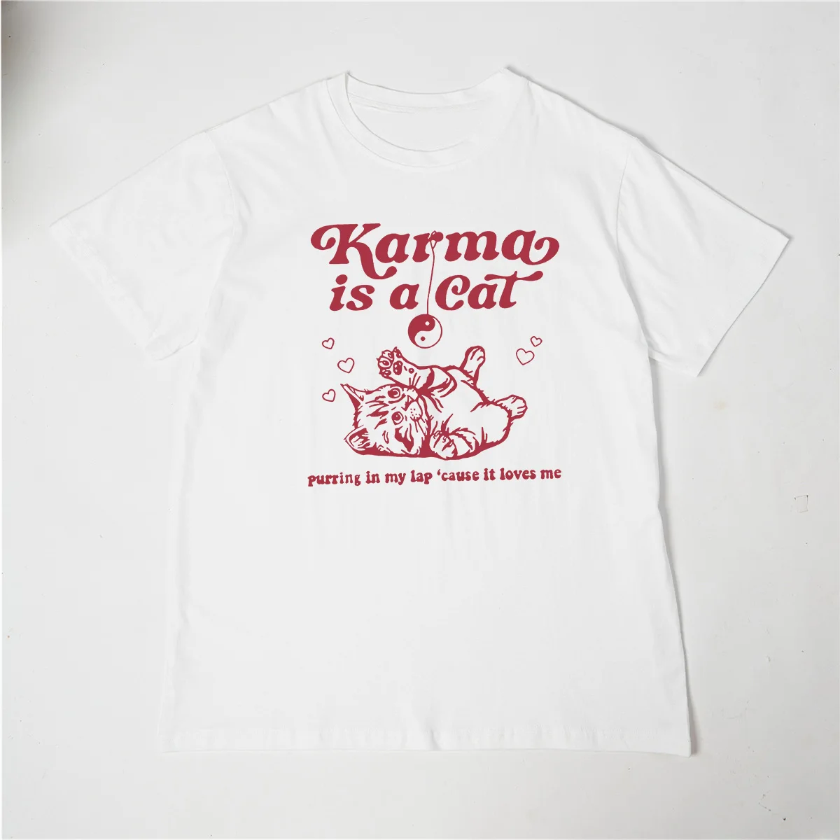 

Karma Is A Cat 2023 Taylor Midnights Album Tshirt Short Tee Shirt Meet Me at Midnight Tops Camisetas Unisex Dropshipping