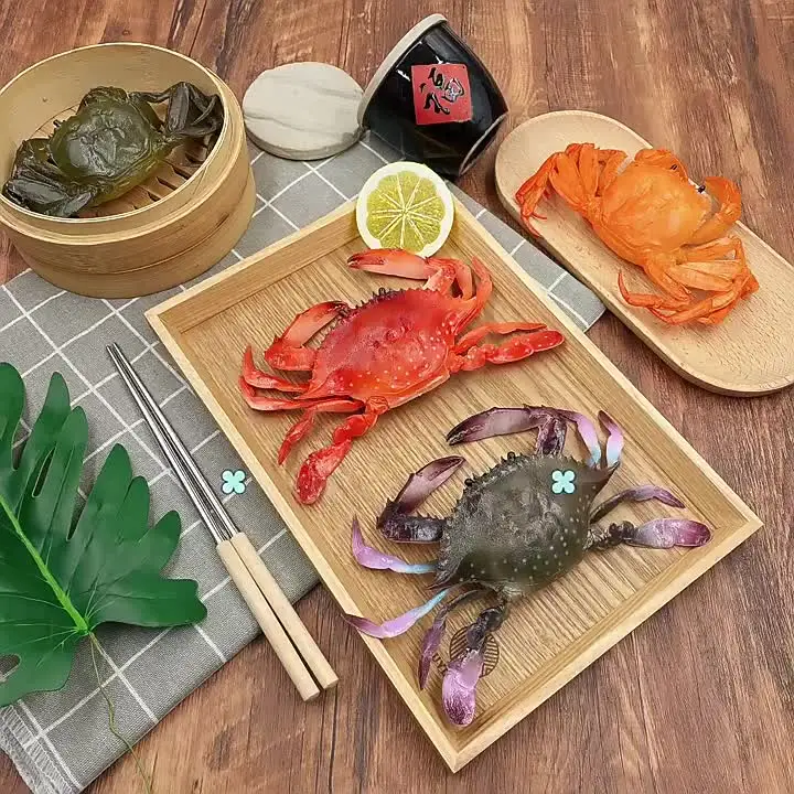 GIVBRO Faux crabe artificiel, modèle alimentaire réaliste pour photographie, maison, cuisine, magasin