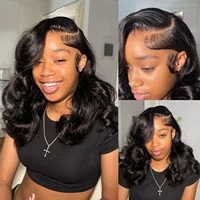 Perruques en cheveux naturels vietnamiens 12A, densité 250, ombré, double tirage, bouclées rebondissantes, ondulations lâches, perruque sans colle avec dentelle frontale HD 13x4, pré-épilée 3