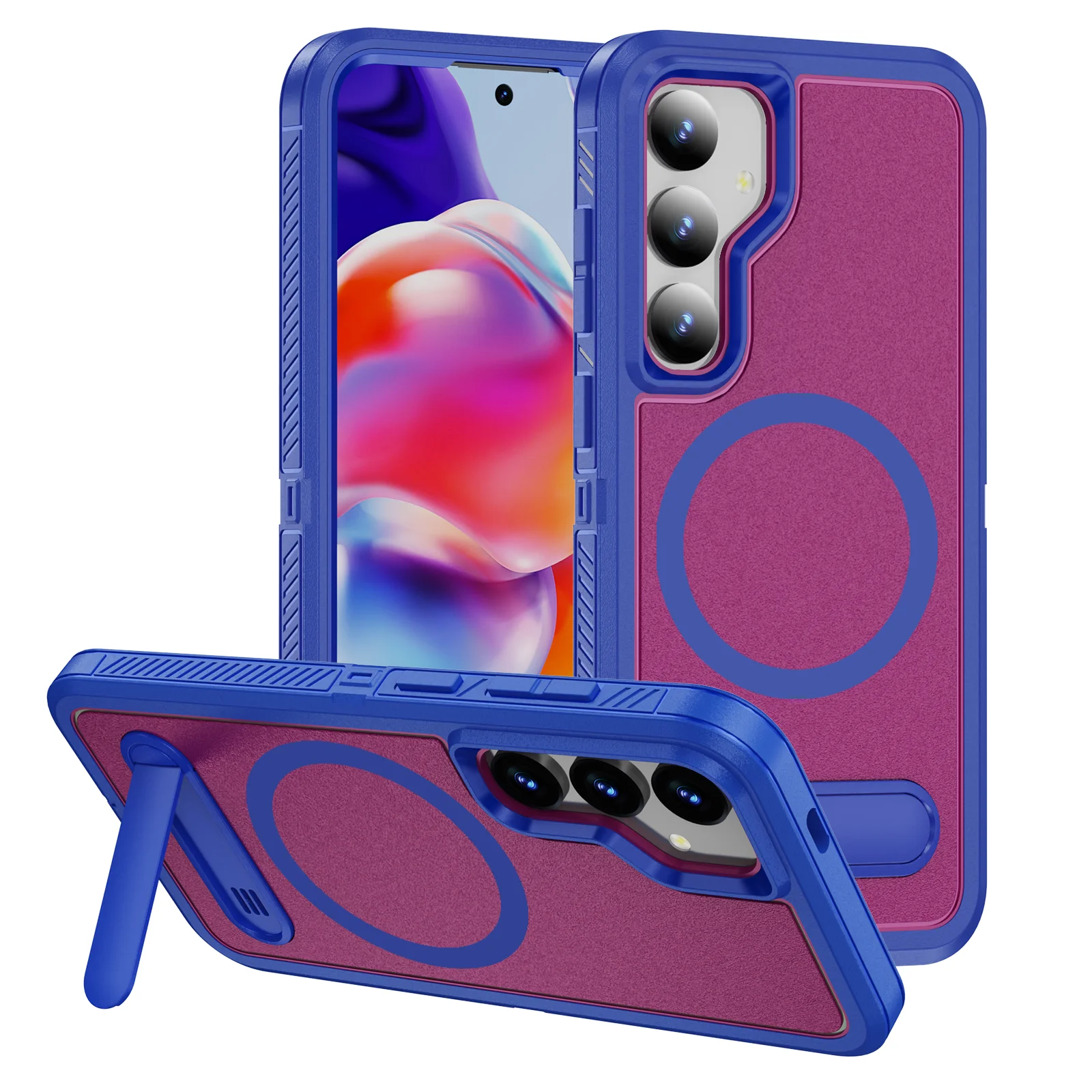 Magnetic Slim Fit Case with Drop Protection and Built-in Kickstand