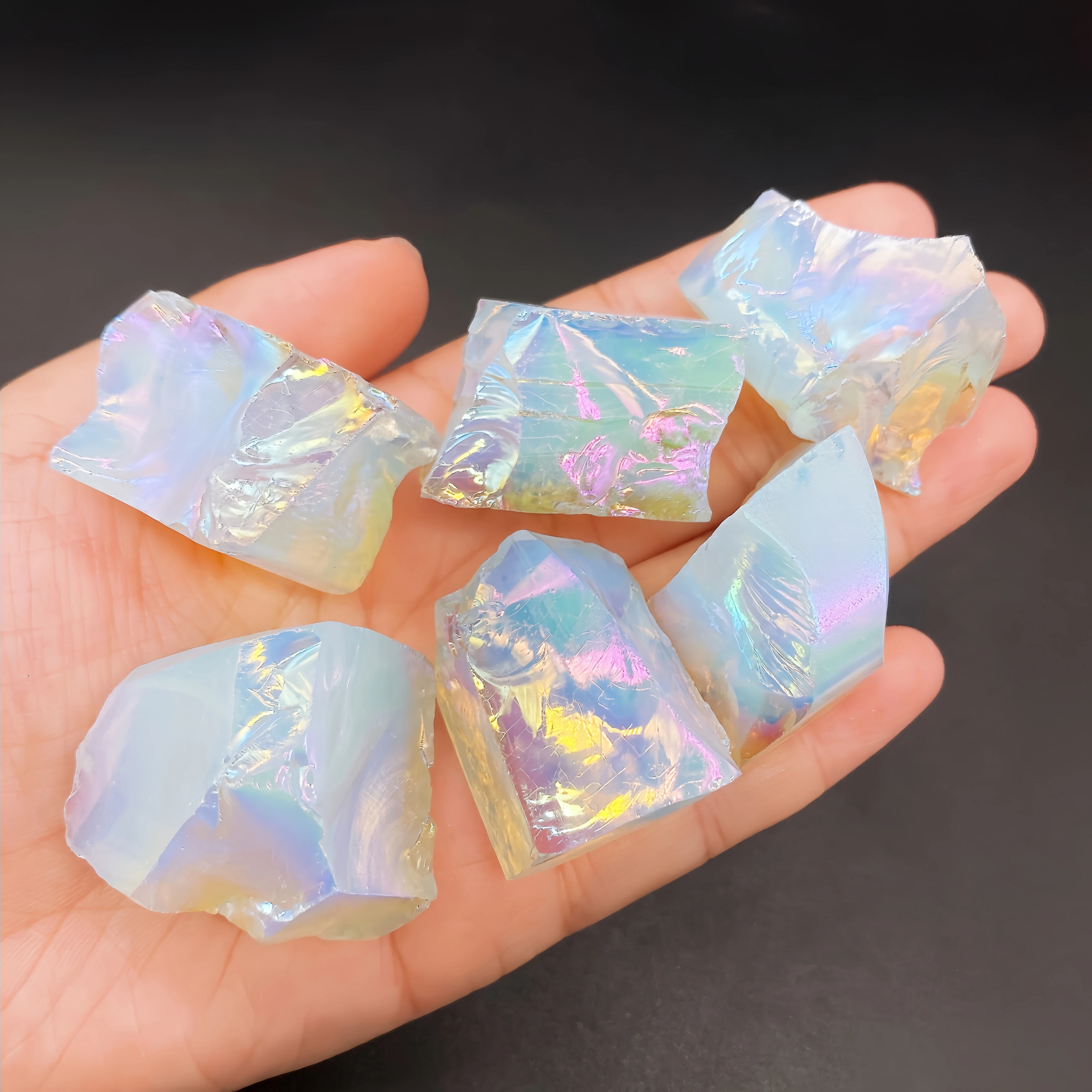 1PC Aura Opalite Crystal Electroplated Glitter Raw Stone Mineral Specimen Home Decoration Reiki Healing Gift 5 S96a6017876c7452ab64a62a91f0fb4e8O