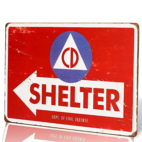 dingleiever-Vintage SHELTER Retro Tin Sign Home Pub Bar Decor Wall Decor Outdoor Poster