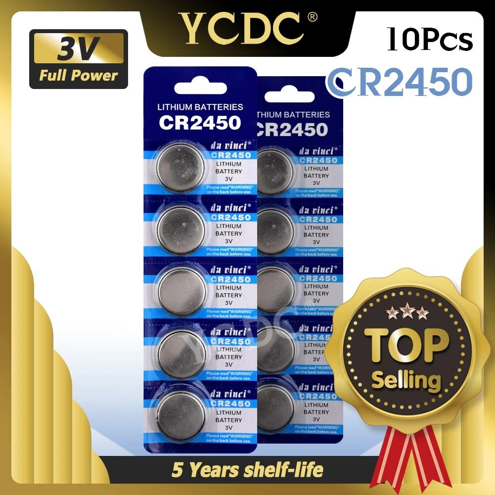 YCDC 10 шт. CR2450 литиевая батарея DL2450 BR2450 LM2450 5029LC KCR2450 сменная для главной платы