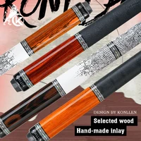 KONLLEN Carbon Fiber Pool Cue – AXA Series – Handmade Inlay Cues Stick Professional Low Deflection Pool Stick with case