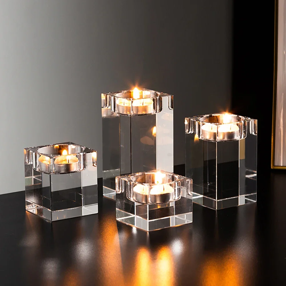Modern Crystal Glass Candle Holders 2 | Modern Crystal Glass Candle Holders 2