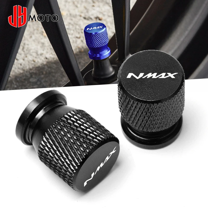 2Pcs CNC Aluminum Tyre Valve Air Port Cover Cap Motorcycle Accessories for Yamaha Nmax N-max 125 155 2017 2018 2019 2020- 2023