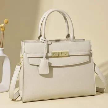 Ladies Tote Bag Made Of Premium Leather Boasting High-End Paris Trendy Daily Stylish Look​