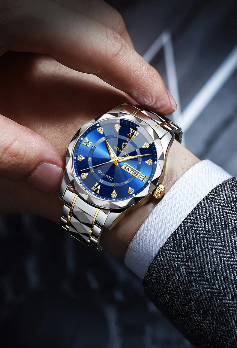 Men's Wrist Watch Waterproof Quartz Watch With Date And Glow_voghion.com