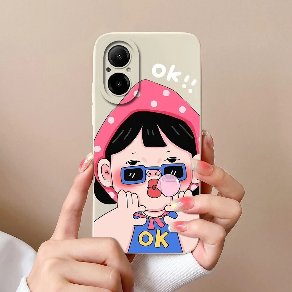 Cool Sweet Soft Liquid Silicone High-Quality Anti-Drop Phone Case - Back Cover Protection