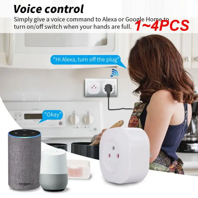 

Умная розетка Tuya WiFi, 16 А/10 А, 1-4 шт.