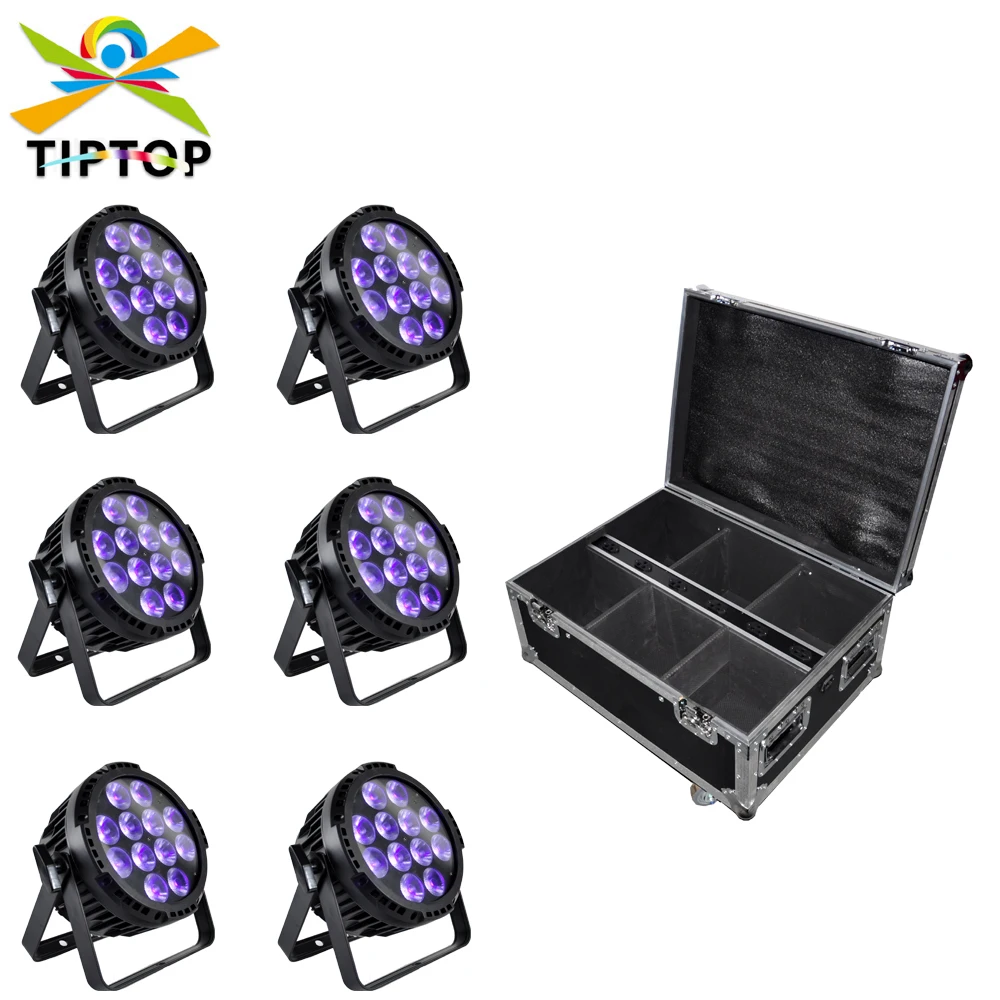 

Беспроводная аккумуляторная батарея TIPTOP 12x18 Вт, 6 в 1, водонепроницаемая светодиодная подсветка для диджея, дискотеки, сцены с зарядкой и полетом