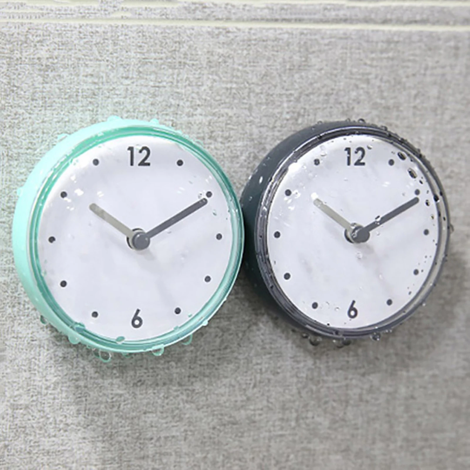 Cute Waterproof Sucker Alarm Clock Cartoon Kitchen Bathroom Bath Shower Clocks With Suction Cup Sucker Wall Clocks DecorationMini Sucker Wall Clock Bathroom Anti-Fog Waterproof 7cm Kitchen Toilet Small Quartz Table Clock