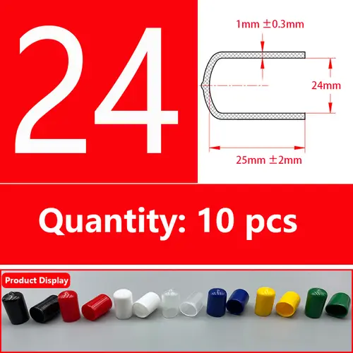 Rubber Cap Sleeve Soft Elasticity Silicone Protective Cover  Sealing Plug Thread Protection Sleeve Black Red White Blue 1.5-24mm - Image 14