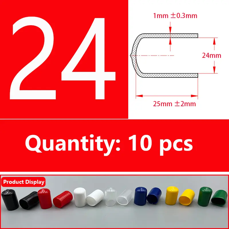 Rubber Cap Sleeve Soft Elasticity Silicone Protective Cover  Sealing Plug Thread Protection Sleeve Black Red White Blue 1.5-24mm - Image 14