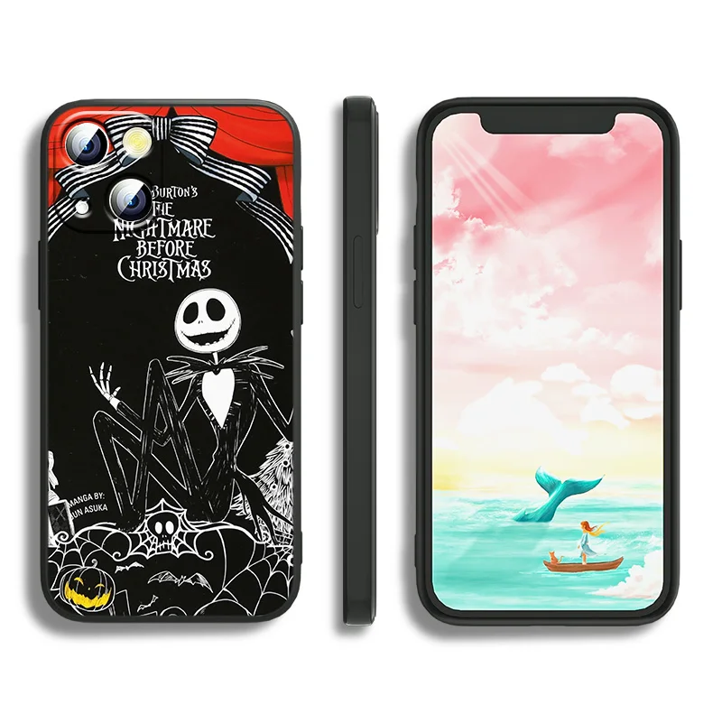 Silicone Cover The Nightmare Before Christma For Apple iPhone 13 12 11 Pro Max mini XS XR X 8 7 6S 6 5 Plus Black Phone Case iphone 13 pro max case clear