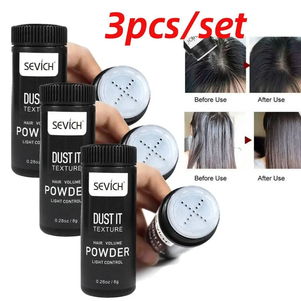 3Pcs Fluffy Hair Powder Modeling Hair Volumizing Mattiating Powder Fiber Hairspray Best Dust It Uomo Donna Hair Styling Tool