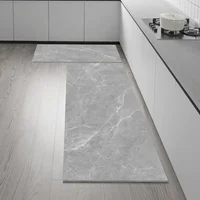 Minimalist Kitchen Floor Mat Non-slip Oil-proof Home PVC Leather Waterproof Wipeable Washable Carpet Balcony Rug Ковер Tapis 러그 2