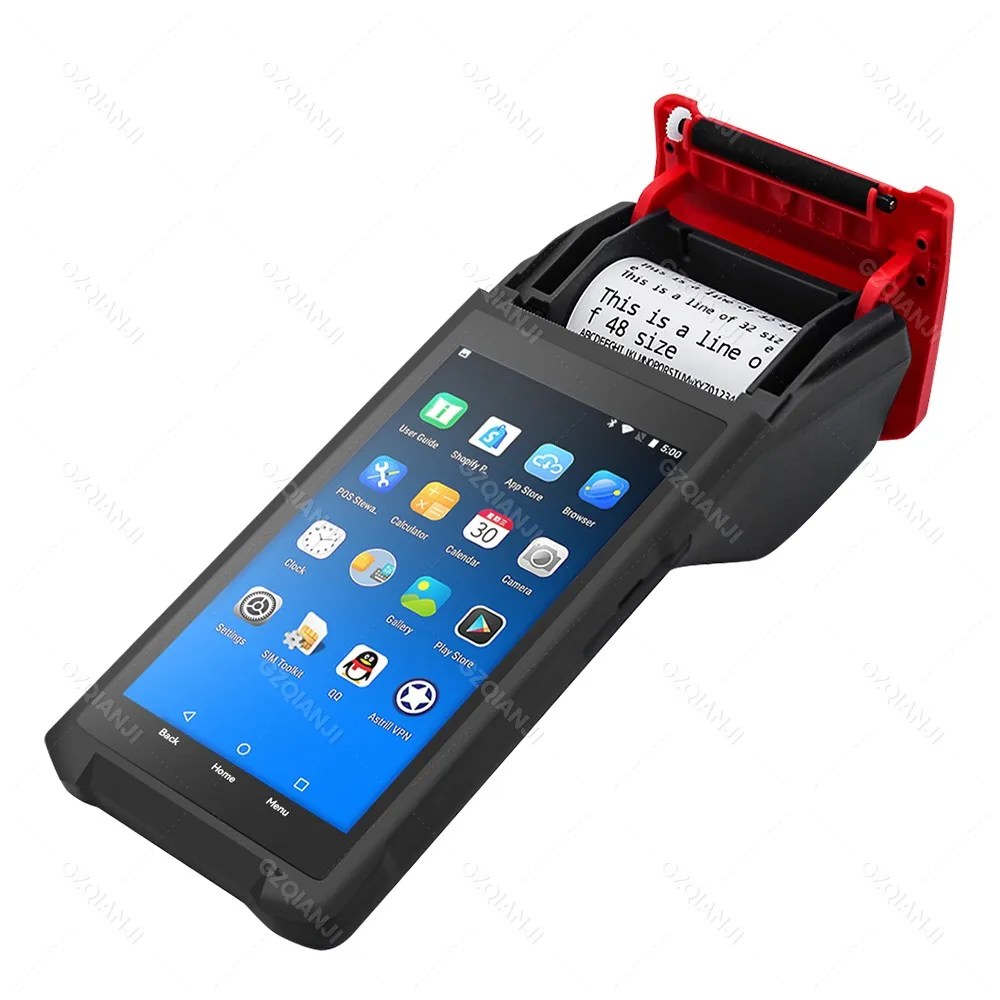 Handheld Android12/11 PDA POS Printer 58mm Mobile Receipt Bill Thermal Paper Printer 5.5 HD Support WiFi Bluetooth POS System