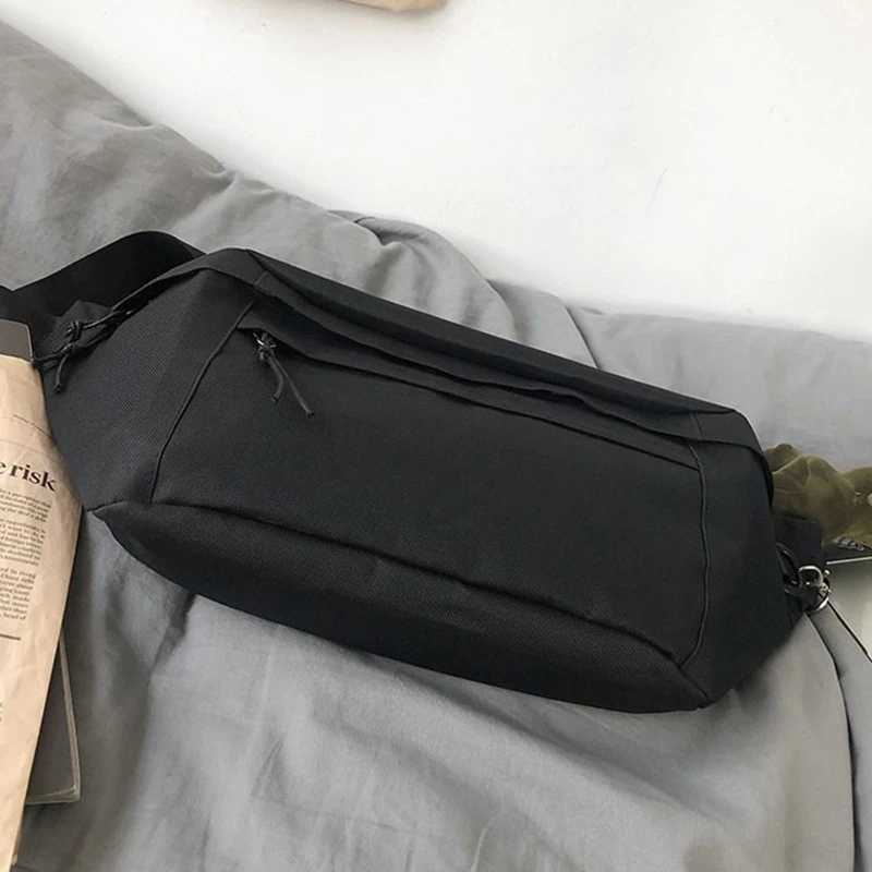 Large Capacity Storage Waist Bag Nylon Fanny Pack for Men Women Big Belt Bag Multi-Functional Chest Bags E74B