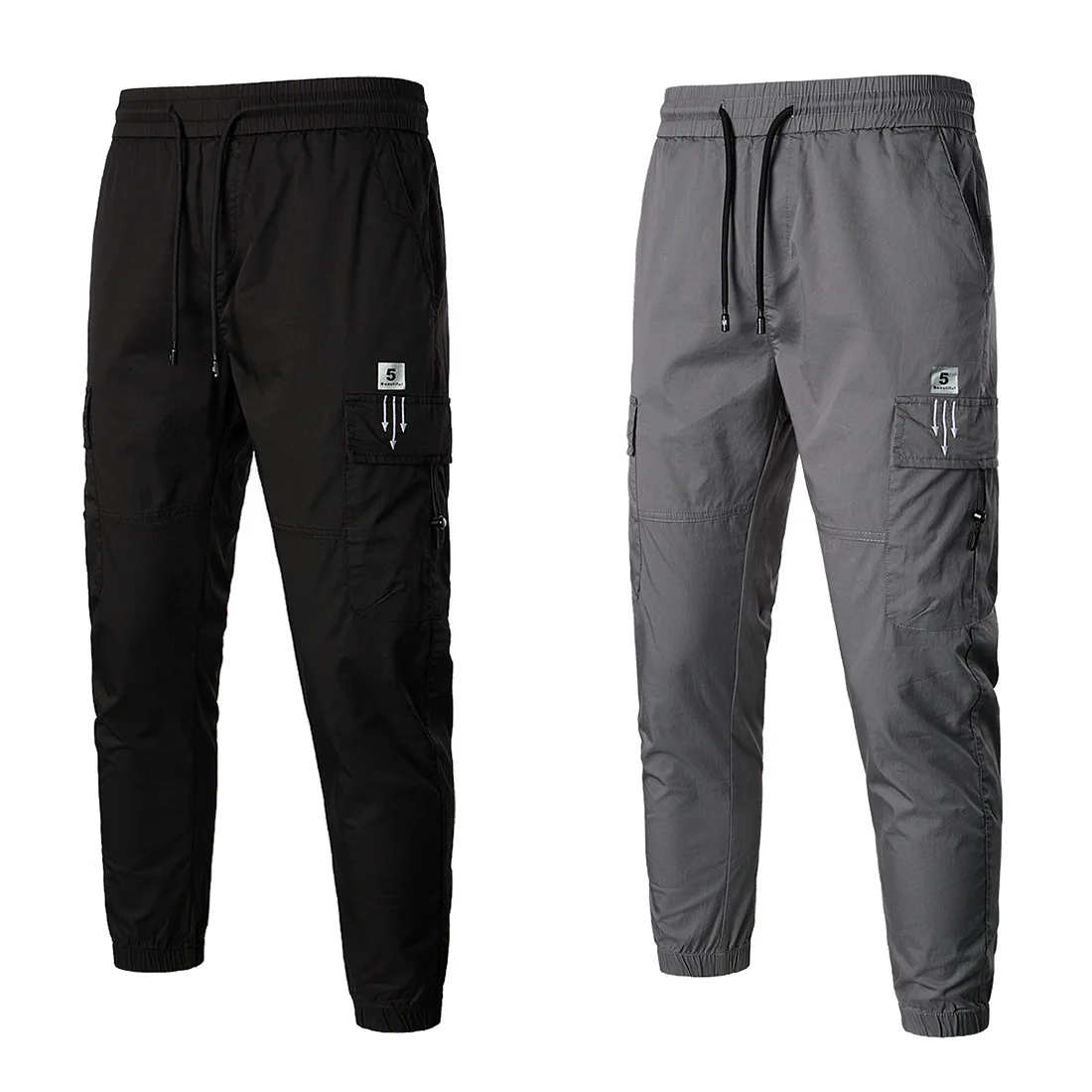 

2023 Summer New Mens Thin Casual Pants Trousers Men Casual Pants Simple style Cool Elastic waist Embroidery High quality