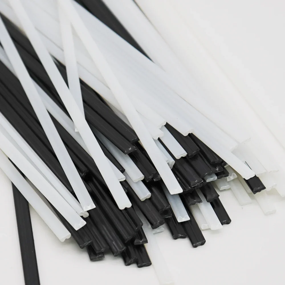 Welding Rods Plastic Welding Rods Black/White Length 25cm ABS Plastic Welding Rods for Car Bumper Repair Tools Hot Air Welder Machine Gun Synthetic Plastic Rod