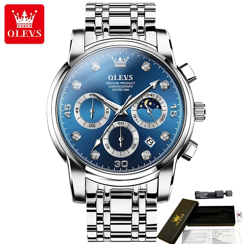 Lorus Reloj analógico de cuarzo para hombre RM329HX9, azul, pulsera, Azul,  Pulsera