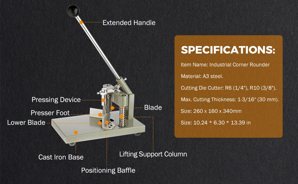 Happybuy Corner Rounder Cutter 2 Dies R6 R10 30 mm Algeria