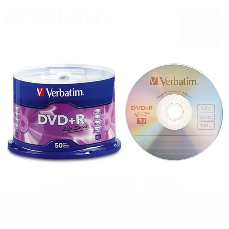 Verbatim 4,7 ГБ DVD + R записываемый 16X 120 мин 50 шт./бочка