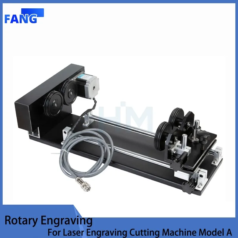 

Rotary Engraving Attachment with Rollers Stepper Motors for Laser Engraving Cutting Machine Model A