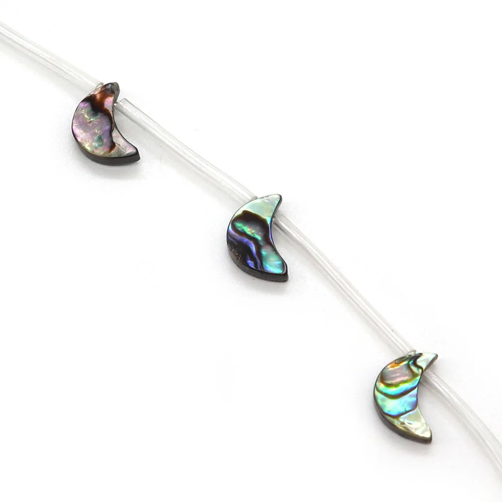 1strand 8x12mm Natual Abalone Shell Moon Shaped Beads Strand  DIY for Making Necklace Bracelets Beads Accessories Charms