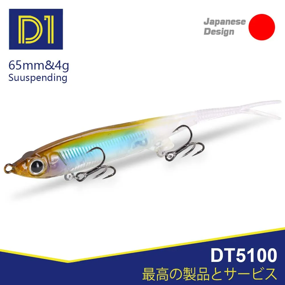 D1 Kleine Oberfläche Köder Jerkbait I-förmigen Angeln Lockt 65mm Künstliche Kunststoff Walker Süße Fisch Für Bass Angeln blackbass Karpfen