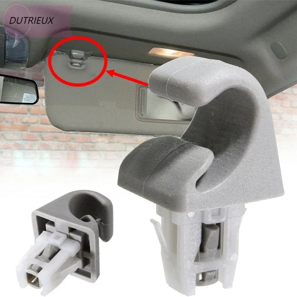 

2pcs Sun Visor Clip Hook Bracket Car Interior Plastic Sunvisor Fastener Clip Trim For Toyota Camry Corolla Highlander Prius/RAV4