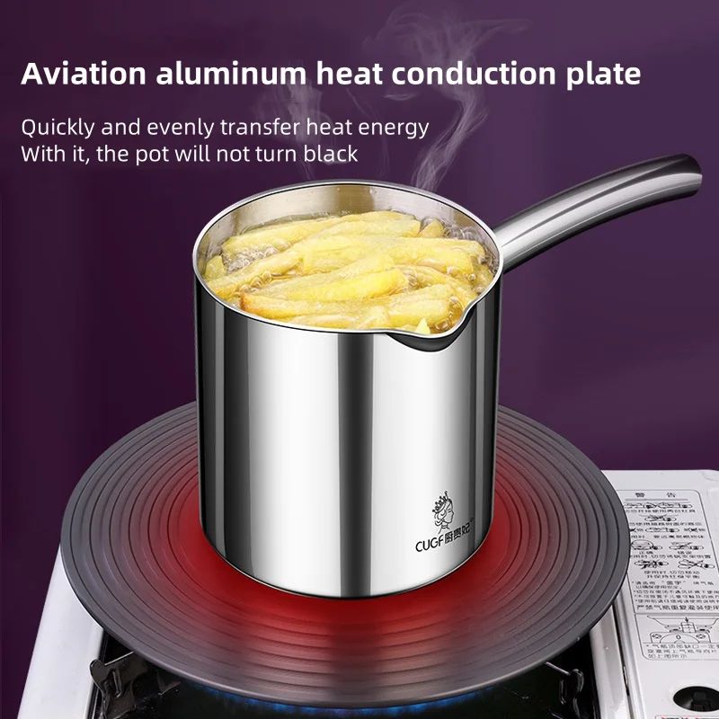 Multifunctional Small Deep Fryer Household Stainless Steel Large Capacity Deep Fryer with Filter Basket Non-stick Frying Basket