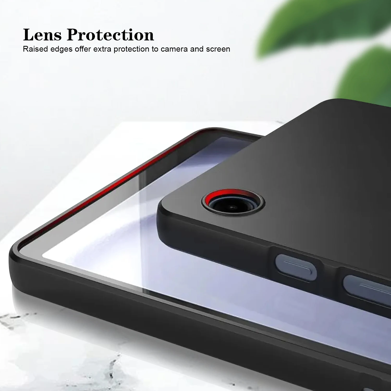 Premium Silicone Tablet Case - Soft TPU Black Shell