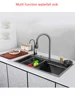 Nano Stepped Sink 304 Stainless Steel Vegetable Wash Basin High PressureCup Washer Coffee Shop Wine Bar Sink Kitchen Sink 5