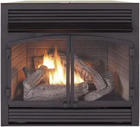 Dual Fuel Ventless Gas Fireplace Insert, Remote Control,Use with Natural Gas or Liquid Propane, 32000 BTU,Black 1