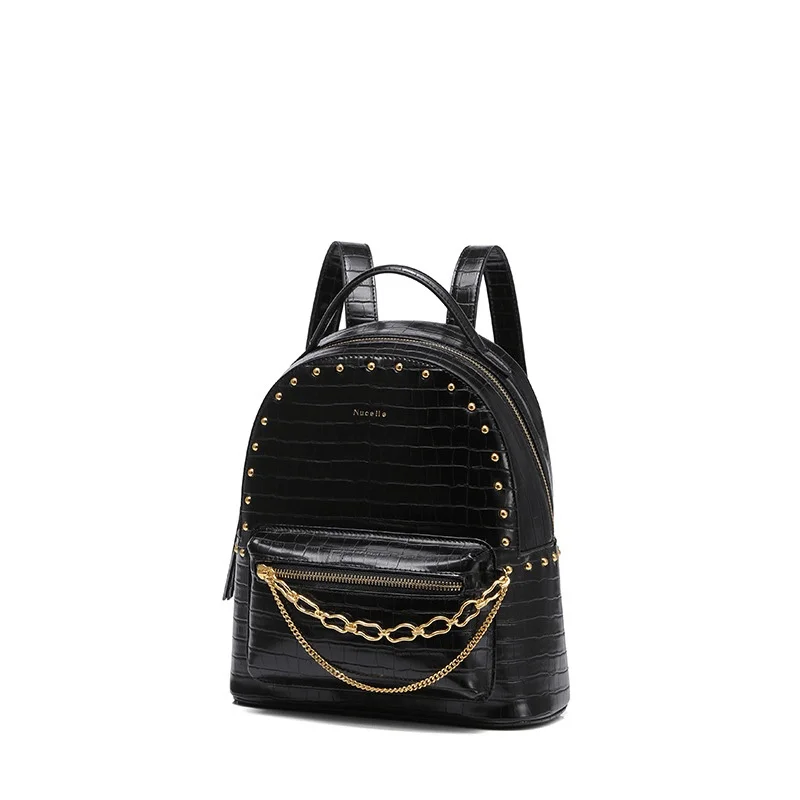 Fashion Woman's Versatile Backpack High Quality Trend Chain Single Shoulder Handbag Luxury Casual School Bags For Teenage Girls
