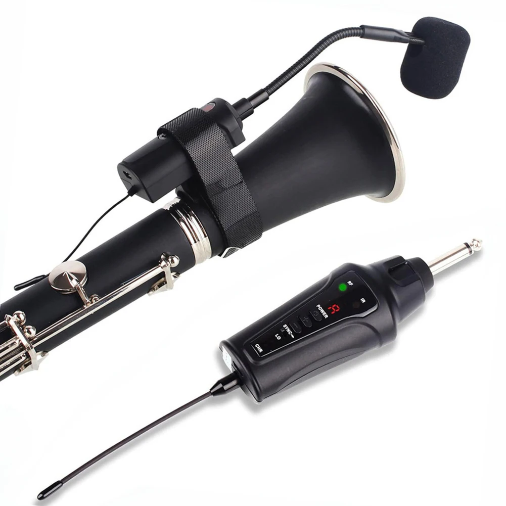 

Wireless Clarinet System Built-in Rechargeable Lithium Battery Audio Wireless Transmitter Receiver Wireless Microphone