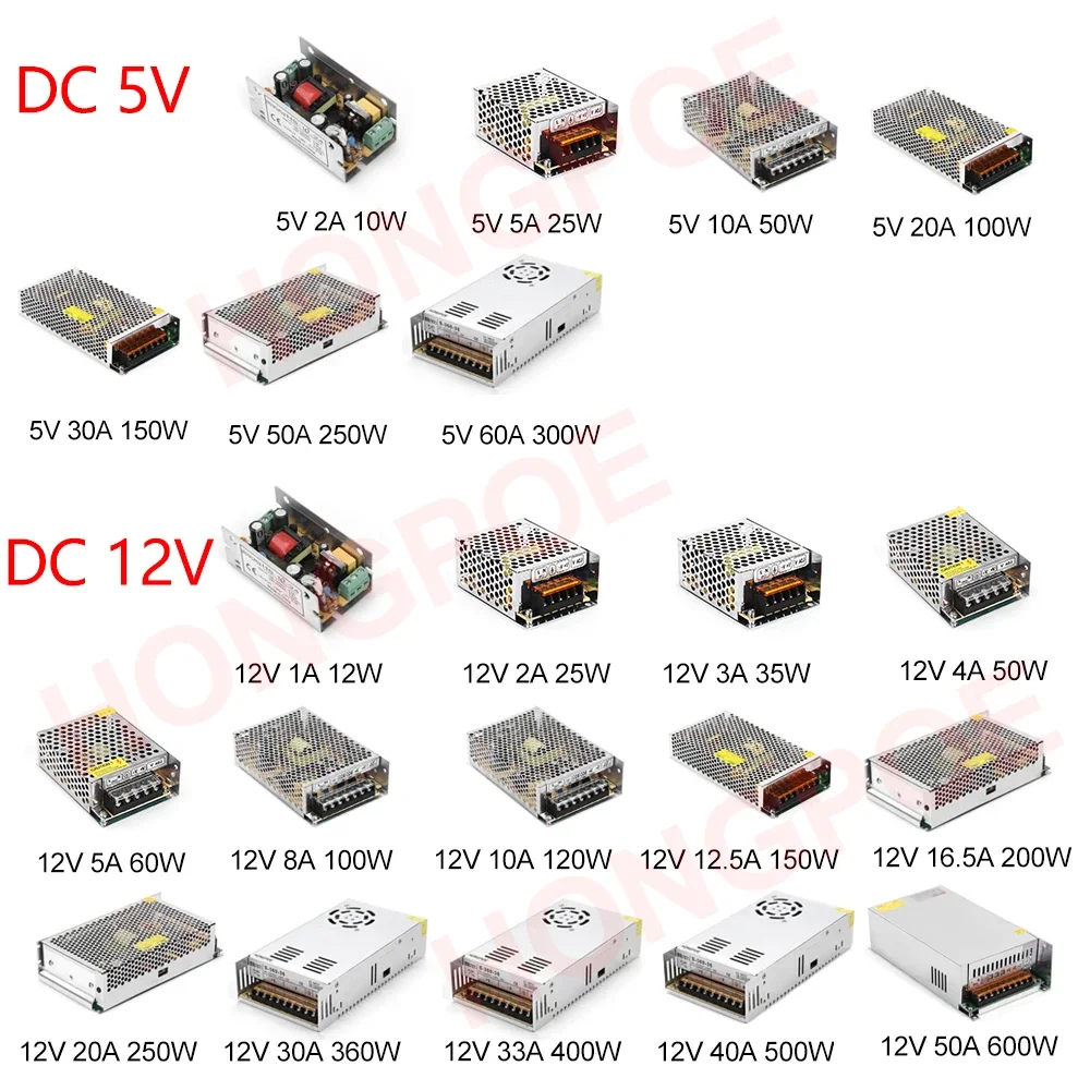 5V 12V 24V 36V 48V Power Supply SMPS 5 12 24 36 V AC-DC 100-240V TO 5V 12V 24V 36V 48V 1A 2A 3A 5A 10A 20A 30A 50A Power Supply