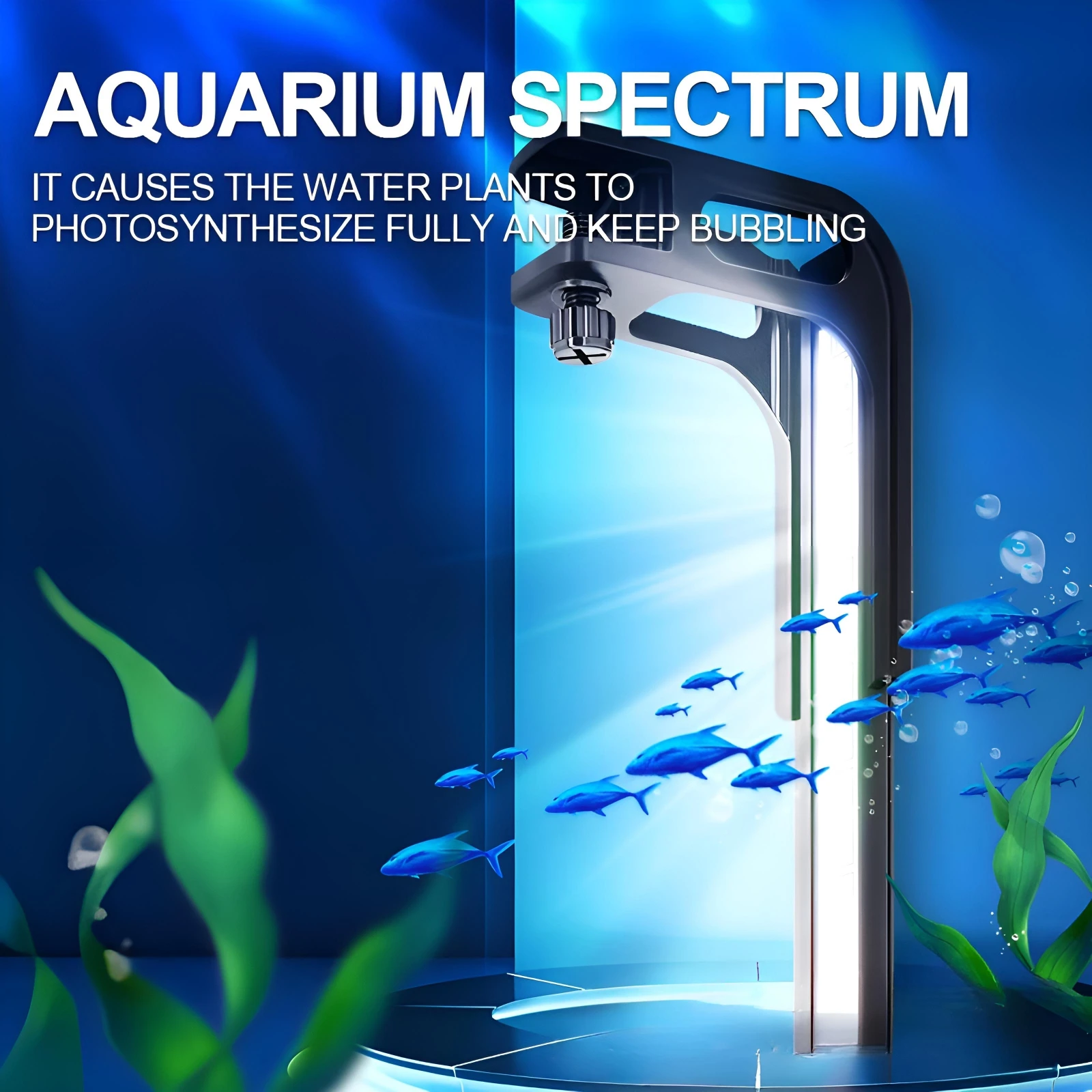 YIKEDA-Full Spectrum Water Grass Light Three Colors Free Switching LED Waterproof Bracket Lighting Algae Diving Fish Tank