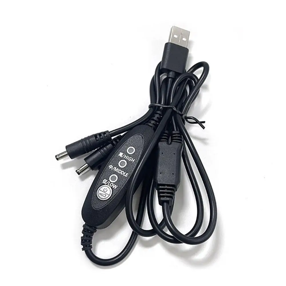 USB Fan Controller 3 Stage Wind Power Adjustment Cooling Clothes Fan Cable Controller Adaptor Connector