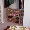 Cedar Shoe Rack Organizer Holds 12 Shoes Natural Cedar Wood 4-Tier Storage Shelf 2