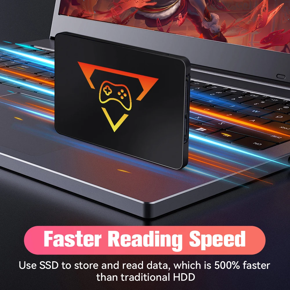 PlayZone 1TB Portable External Game SSD Handheld Game Console For